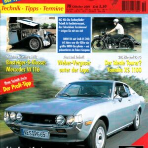 10 Oldtimer Praxis 10/2001 – Toyota Celica; BMW R4-Gespann; Yamaha XS 1100