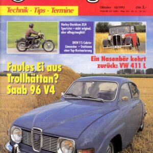Oldtimer Praxis 10/1993 – Saab 96 V4; Harley-Davidson XLH Sportster; Hoffmann Gouverneur; NSU Quickly N