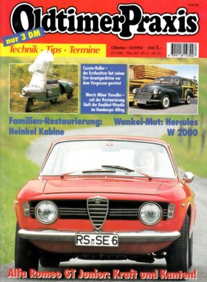 Oldtimer Praxis 10/1994 – Alfa Romeo GT Junior; Cezeta 175Roller; Morris Minor Traveller; Hercules W 2000