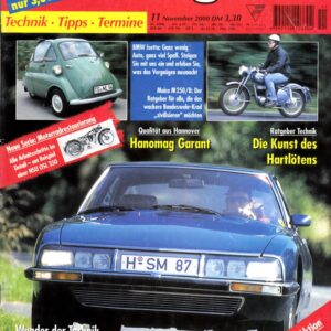 Oldtimer Praxis 11/2000 – Citroën SM; Maico M 250/B; NSU OSL 351