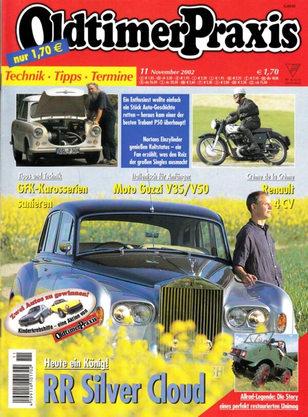 Oldtimer Praxis 11/2002 – Rolls-Royce Silver Cloud; Norton Einzylinder; Moto Guzzi V35/V50