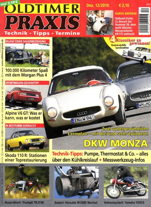 Oldtimer Praxis 12/2010 – DKW Monza; Yamaha YDS5E; Triumph TR25W