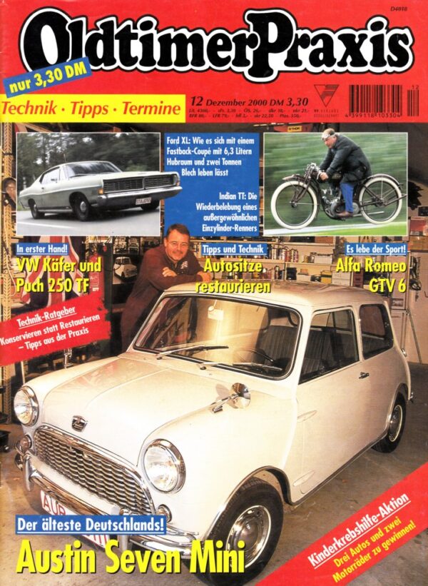 12 Oldtimer Praxis 12/2000 – Austin Seven Mini; Indian TT, Puch 250 TF; Motorradrestaurierung