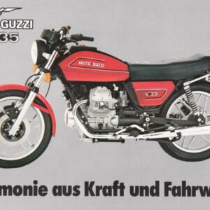 MOTO GUZZI V 35 / V 50 + Prospekt flyer + 1 Blatt / 2 Seiten