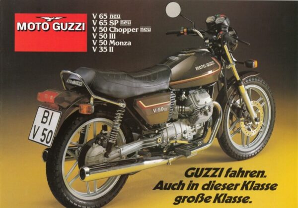 MOTO GUZZI V 65 / SP + V 50 Chopper / III / Monza + Prospekt + 6 Seiten