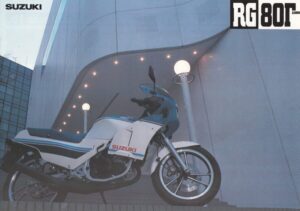 SUZUKI RG 80 Gamma + Prospekt flyer + 1 Blatt / 2 Seiten