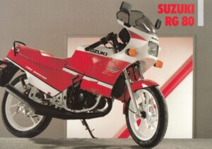 SUZUKI RG 80 Gamma + Prospekt flyer + 1 Blatt / 2 Seiten