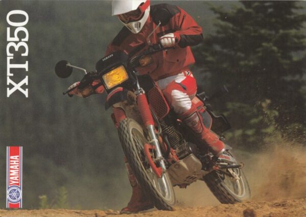YAMAHA XT 350 + Prospekt brochure + 4 Seiten + aus 1986