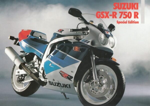 SUZUKI GSX-R 750 R Special Edition + PROSPEKT flyer + 1 Blatt / 2 Seiten + aus 1986?