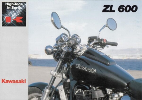 KAWASAKI ZL 600 + Prospekt brochure + 4 Seiten + aus 1986?