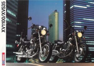 YAMAHA XV 1100 / XV 535 Virago + PROSPEKT brochure + 4 Seiten + Stand 12/88