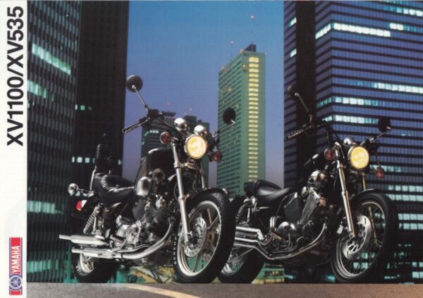 YAMAHA XV 1100 / XV 535 Virago + PROSPEKT brochure + 4 Seiten + Stand 12/88