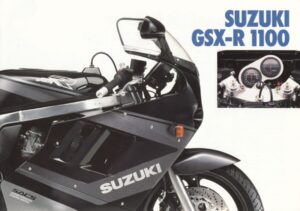 SUZUKI GSX-R 1100 + Prospekt brochure + 4 Seiten + aus 1989?