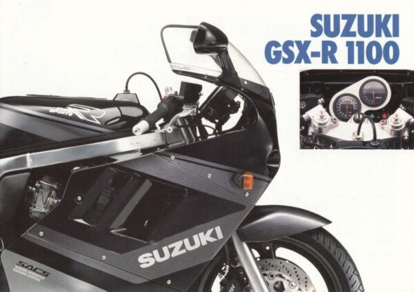 SUZUKI GSX-R 1100 + Prospekt brochure + 4 Seiten + aus 1989?