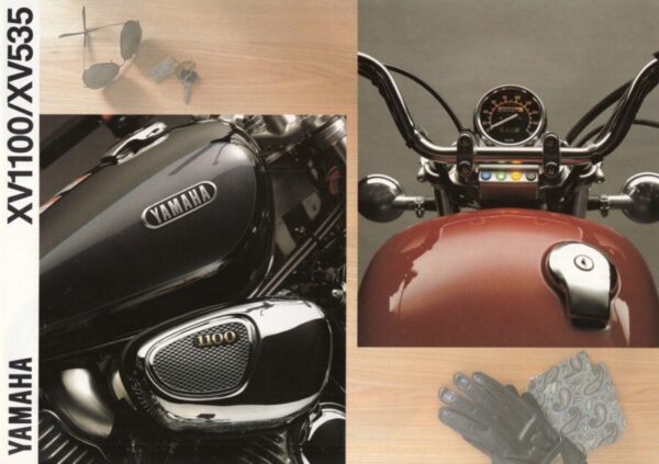 YAMAHA XV 1100 / XV 535 Virago + PROSPEKT brochure + 4 Seiten + aus 1991?