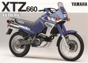YAMAHA XTZ 660 Ténéré + Prospekt flyer + 1 Blatt / 2 Seiten + aus 1991?