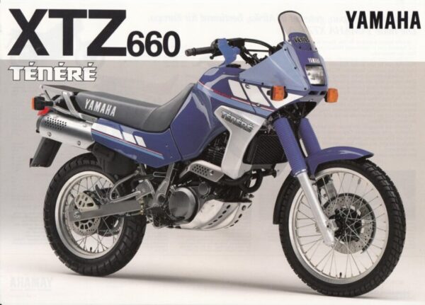 YAMAHA XTZ 660 Ténéré + Prospekt flyer + 1 Blatt / 2 Seiten + aus 1991?