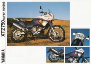 YAMAHA XTZ750 Super Ténéré + Prospekt brochure + 6 Seiten + Stand 8/91