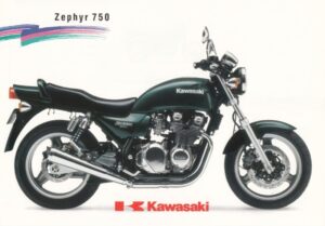 KAWASAKI Zephyr 750 + Prospekt flyer + 1 Blatt / 2 Seiten + aus 9/1992