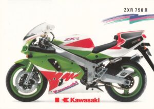 KAWASAKI ZXR 750 R + Prospekt flyer + 1 Blatt / 2 Seiten + aus 9/1992