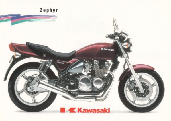 KAWASAKI Zephyr 550 + Prospekt flyer + 1 Blatt / 2 Seiten + aus 9/1992