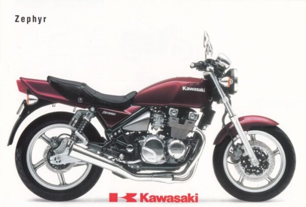 KAWASAKI Zephyr 550 + Prospekt flyer + 1 Blatt / 2 Seiten + aus 10/1993