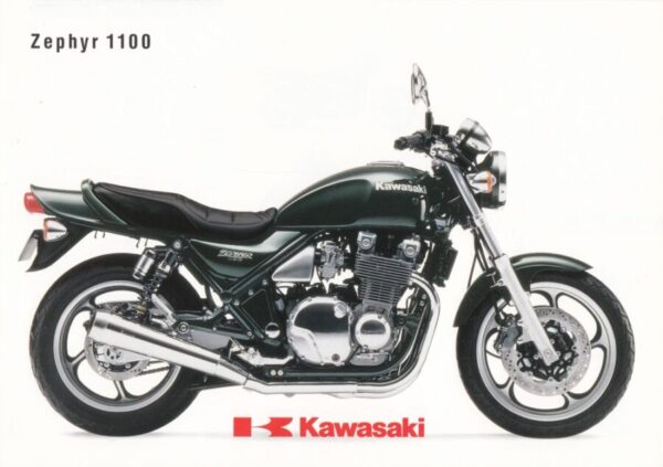 KAWASAKI Zephyr 1100 + Prospekt flyer + 1 Blatt / 2 Seiten + aus 10/1993