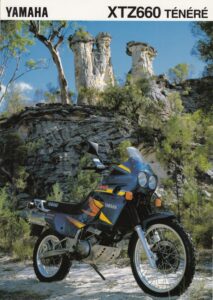 Titelseite: YAMAHA XTZ 660 Ténéré + Prospekt brochure + 6 Seiten + Stand 3/94