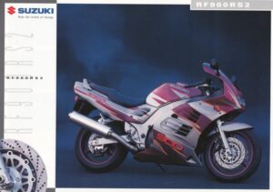 Titelseite: SUZUKI RF 900 RS2 + Prospekt Flyer + 1 Blatt / 2 Seiten + aus 10/1994