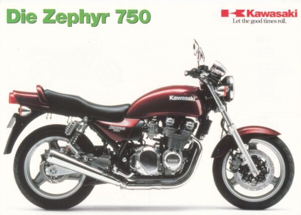 KAWASAKI Zephyr 750 + Prospekt flyer + 1 Blatt / 2 Seiten + aus 10/1994