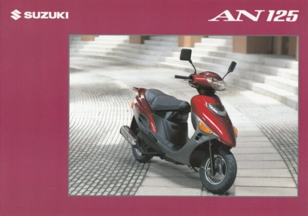 SUZUKI AN 125 + Prospekt brochure + 4 Seiten