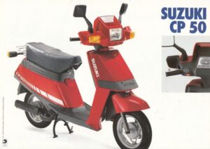 Titelseite: SUZUKI CP 50 + Prospekt flyer + 1 Blatt / 2 Seiten