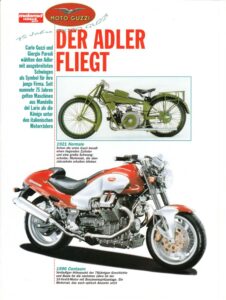 Titelseite: MOTO GUZZI California 1100 i und andere + Sonderdruck aus "MRS" + 6 Seiten
