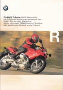 Titelseite: BMW R-Reihe, Prospekt brochure Katalog + 36 Seiten + aus 8/1998
