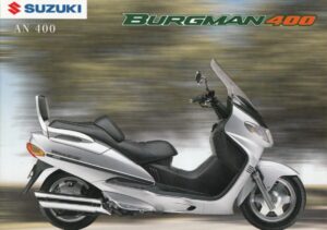 199812-1.jpg SUZUKI AN 400 Burgman + Prospekt brochure + 4 Seiten + aus 12/1998