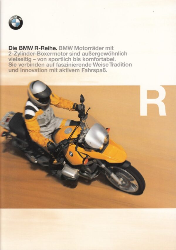 BMW R-Reihe, Prospekt brochure Katalog + 44 Seiten + aus 8/1999
