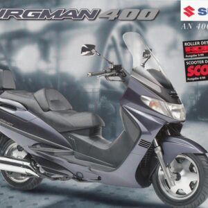 SUZUKI AN 400 Burgman + Prospekt brochure + 4 Seiten + aus 11/1999