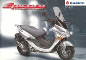 SUZUKI UC 125 Epicuro + Prospekt flyer + 1 Blatt / 2 Seiten + aus 11/1999