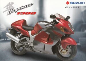 Titelseite: SUZUKI GSX 1300 R Hayabusa + PROSPEKT brochure + 6 Seiten + aus 1999