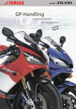 YAMAHA YZF-R1 / R6 + Prospekt brochure + 4 Seiten + aus 2001