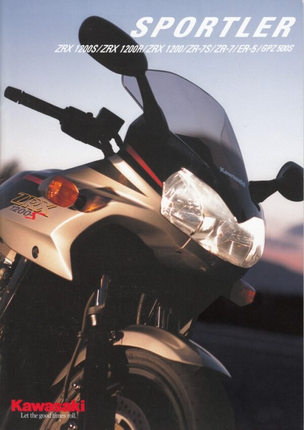 KAWASAKI ZRX 1200 / S / R + ZR-7 / S + ER-5 + GPZ 500 S + Prospekt + 20 Seiten + aus 1/2001