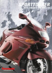 Titelseite: KAWASAKI ZZ-R 1100 / ZZ-R 600 / 1000 GTR + Prospekt 4 Seiten + aus 1/2001