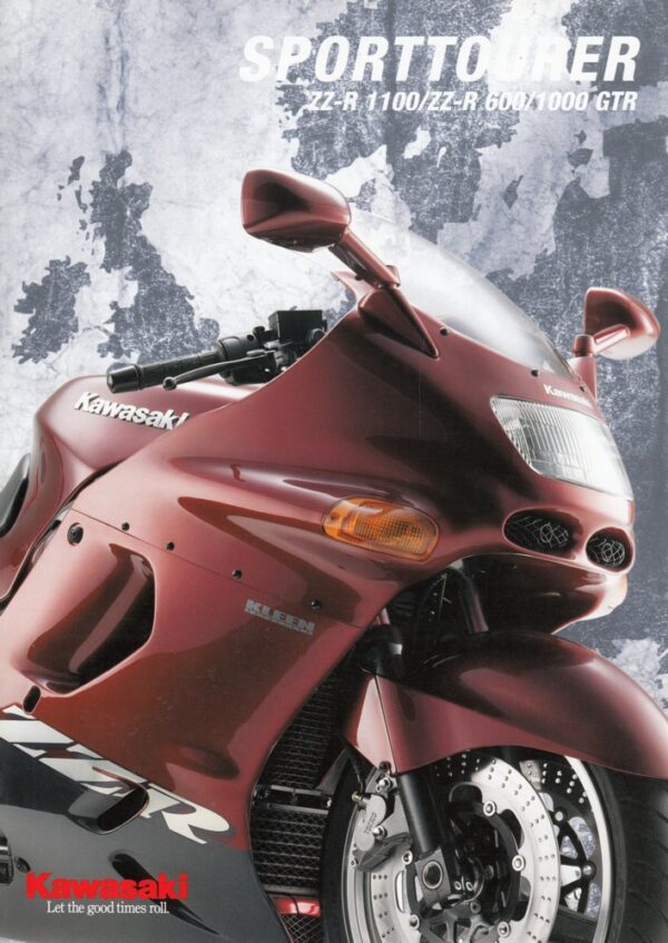 KAWASAKI ZZ-R 1100 / ZZ-R 600 / 1000 GTR + Prospekt 4 Seiten + aus 1/2001