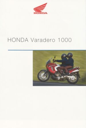 HONDA XL 1000 V Varadero + PROSPEKT brochure + 10 Seiten + aus 2/2001