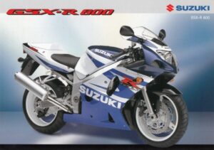 Titelseite: SUZUKI GSX-R 600 + PROSPEKT brochure + 4 Seiten + aus 2001
