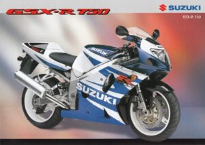 Titelseite: SUZUKI GSX-R 750 + Prospekt brochure + 4 Seiten + aus 2001