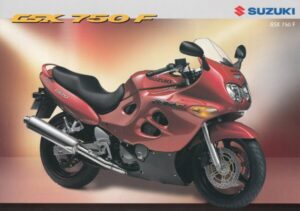 SUZUKI GSX 750 F + PROSPEKT flyer + 1 Blatt / 2 Seiten + aus 12/2001