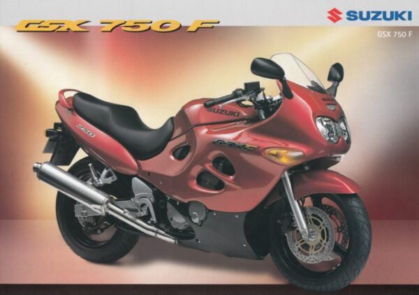 SUZUKI GSX 750 F + PROSPEKT flyer + 1 Blatt / 2 Seiten + aus 12/2001