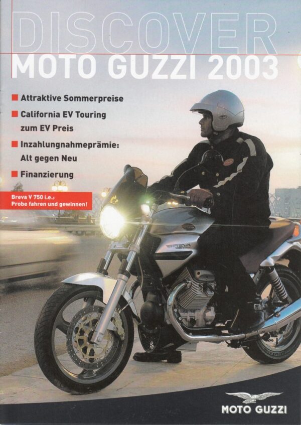 MOTO GUZZI + Modelle 2003 + Prospekt brochure + 10 Seiten