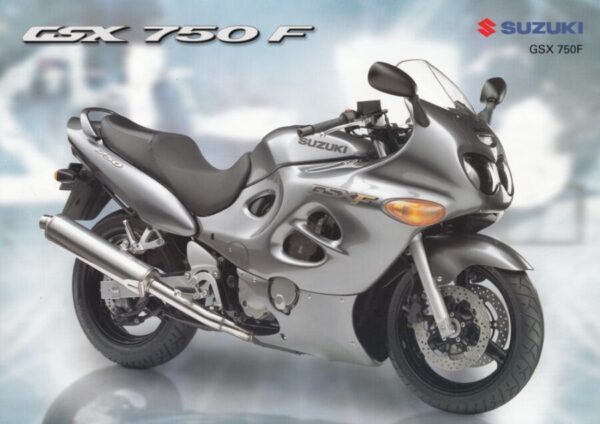 SUZUKI GSX 750 F + PROSPEKT flyer + 1 Blatt / 2 Seiten + aus 2003